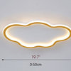 LED Ceiling Light in the Shape of Cloud For Bedroom, Kids Room, Gold, Dia19.7xh2.0", Warm Light
