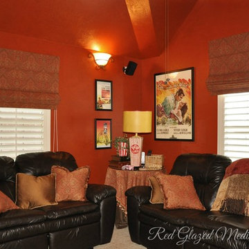 Theater Room-Fresco Finish in Red