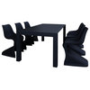 Compamia Bloom Extendable Patio Dining 7-Piece Set, Black