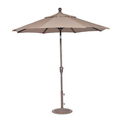 Christy Sports 7.5' Deluxe Push Button Tilt Aluminum Market Umbrella Toffee - Outdoor Umbrellas