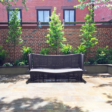 West Village Backyard Garden with Bluestone Patio