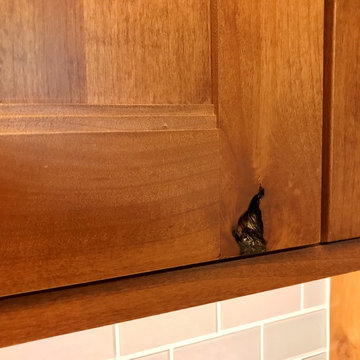 Dura Supreme Cabinets Knotty Alder Butternut Romanix Granite Galley Kitchen