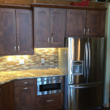 Large Mtn. Log Home Refaced Cherry Kitchen with Showplace Pendleton W