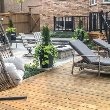 Modern Patio, Walkway, Firepit, Lighting - "Summer Nights" - Waterloo, ON
