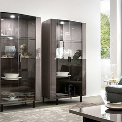 ALF Olimpia 2-Door Curio | Made in Italy - China Cabinets And Hutches