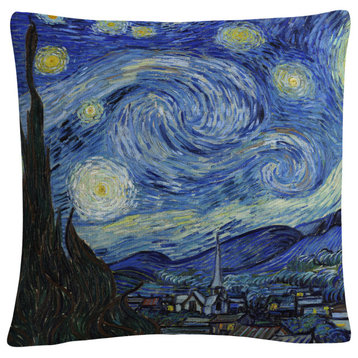Vincent van Gogh 'Starry Night' Decorative Throw Pillow