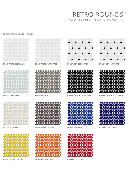 Penny Round Porcelain Mosaic Daltile Retro Rounds Penny Round Porcelain Mosaic Daltile Retro Rounds S
