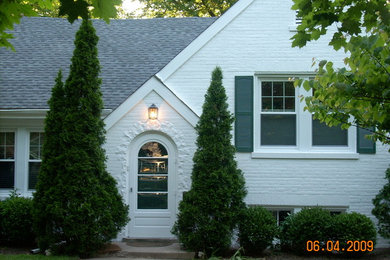 Painted brick tuck-pointing and exterior painting