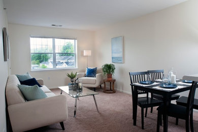 Example of a small classic living room design in New York
