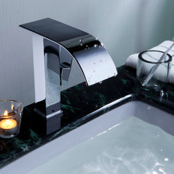 Waterfall Single Handle Basin Mixer Tap(Big Spout) T6002 - Bathroom Sink Faucets