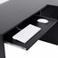 Corner Desk, Chipboard, Sliding Keyboard and 2 Open Shelves, L Shaped, Black