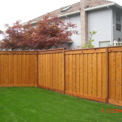 Overlapped Picture Frame Cedar Fence - Home Fencing And Gates
