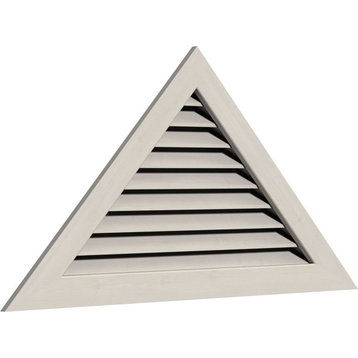 36x15 Triangle Wood Gable Vent: Functional, 1x4 Flat Trim Frame