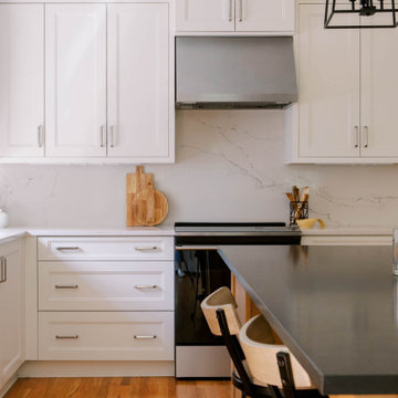 Changing the Layout and Adding an Island and Buffet to An Older Kitchen