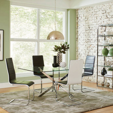 Dining table in Chrome Finish Model # 18107931