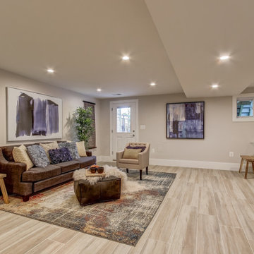 Basement remodeled with bedroom space and extra closet space in Great Falls