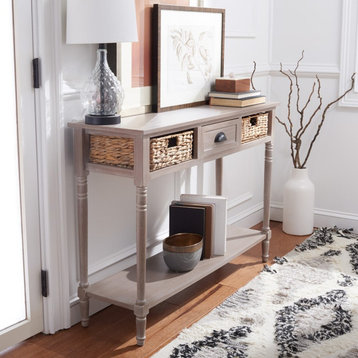Marissa Console Table With Storage Vintage White