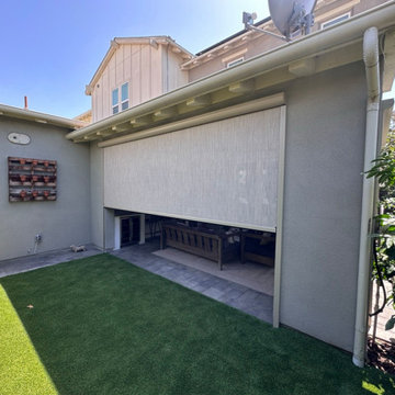 California Room Motorized Power Screen - Sun, Wind, Privacy and Bug Control