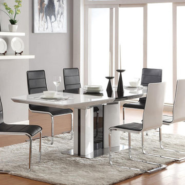Contemporary Black / White Dining Set - $1460.54