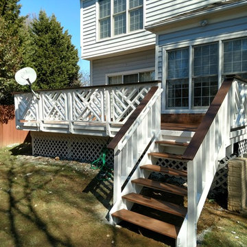 Deck Helmet Extreme Deck Makeover 1.0 Brown Floor with White Railing