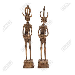 DHOKRA MADIA TRIBAL DRUMMERS - Decorative Objects And Figurines