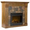 Underwood Electric Fireplace, Antiqued Oak