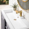 40" Modern Grey Smoke Freestanding Single Sink Bathroom Vanity