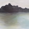 Abstract Landscape Modern Minimalist Acrylic Painting on Canvas, 36"x36"