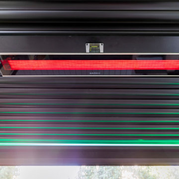 Enclosed StruXure Pergola with Phantom Motorized Screens & Accent Lights