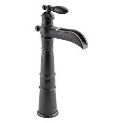 Delta Victorian&reg; Single Handle Centerset Lavatory Faucet with Riser - Less Pop-U - Bathroom Sink Faucets