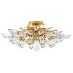 Hudson Valley Lighting - Tulip 4 Light Semi Flush, Clear K9 Crystal, Gold Leaf - Features: