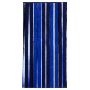 100% Cotton Aqua Stripes Lightweight Beach Towel