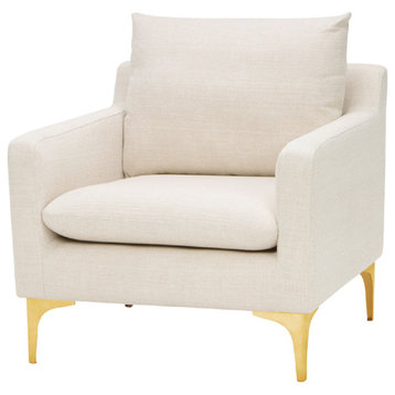 Anders Sand Fabric Single Seat Sofa, HGSC498