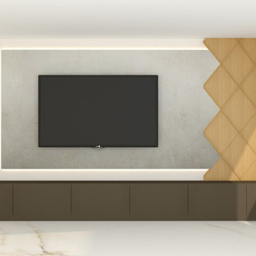 Fitted Lava Grey Wall TV Set Supplied by Inspired Elements