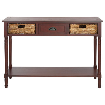 Safavieh Christa Console Table With Storage, Cherry