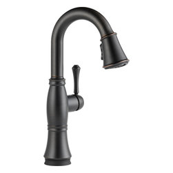 Delta Cassidy Single Handle Pull-Down Bar/Prep Faucet with Touch2O&reg; Technology - Bar Faucets