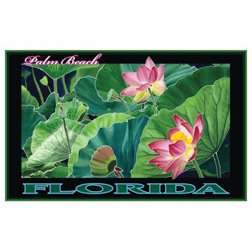Evelyn Jenkins Drew Palm Beach Florida Lotus Art Print, 24"x36"