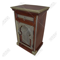IMPERIAL BRASS & WOOD CABINET - Furniture