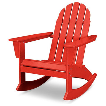 Vineyard Adirondack Rocking Chair, Sunset Red
