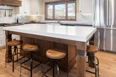 Example of a cottage kitchen design in Denver
