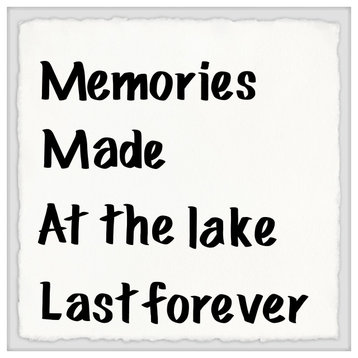 "Memories at the Lake" Framed Painting Print, 18x18
