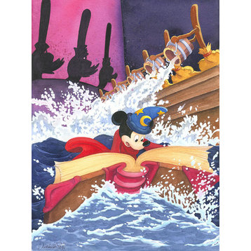 Disney Fine Art A Spell to Stop the Flood by Michelle St Laurent, Gallery Wrapp