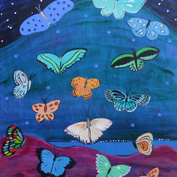 La Montagne aux papillons, 16 x 20 in, SOLD - Paintings