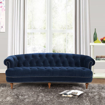 La Rosa Chesterfield Sofa, Navy Blue