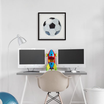 "Soccer Ball" Framed Painting Print