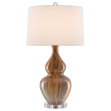 31" Kolor Brown Table Lamp in Earth and Brown