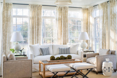 Living room - transitional dark wood floor and brown floor living room idea in Other