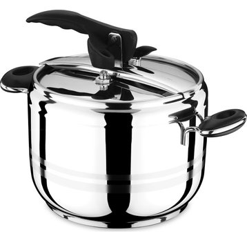 Stainless Steel Pressure Cooker, Manual Slow Cooker, And Warmer, 5 Quart
