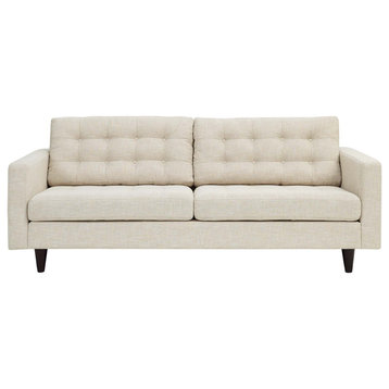 Empress Upholstered Fabric Sofa, Beige