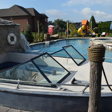 Backyard Boating Gunite Pool with ecoFinish KON